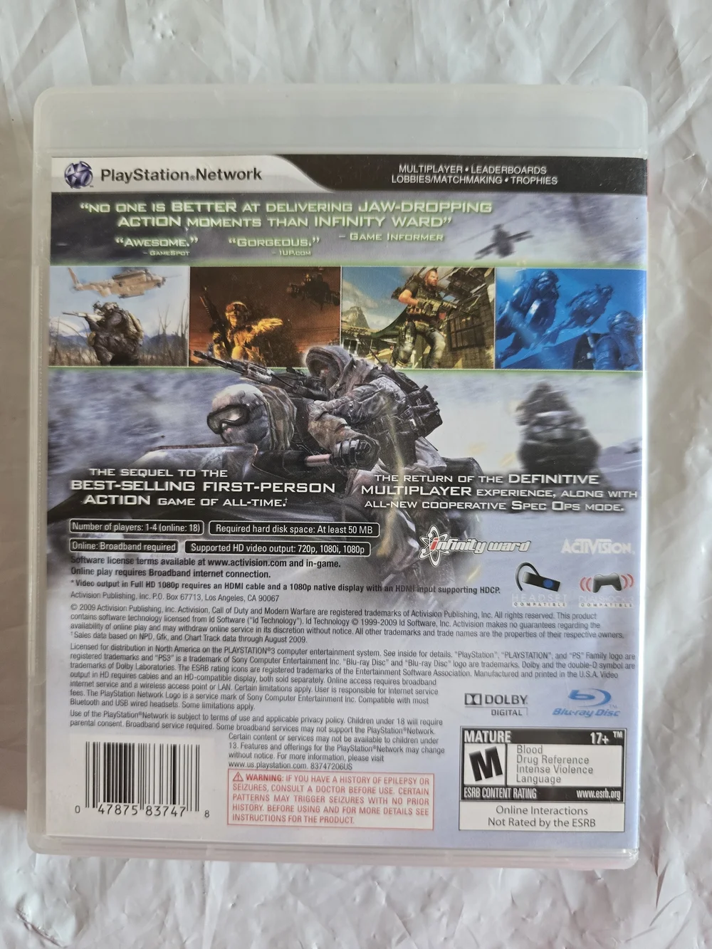 PlayStation Modern Warfare 2 (Black/Tan) - Call of Duty Original Like New